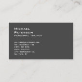 Carte de visite sportif tendance Grey Red Fitness (Dos)