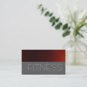 Carte de visite sportif tendance Grey Red Fitness (Debout devant)