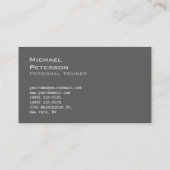 Carte de visite sportif tendance Grey Red Fitness (Dos)