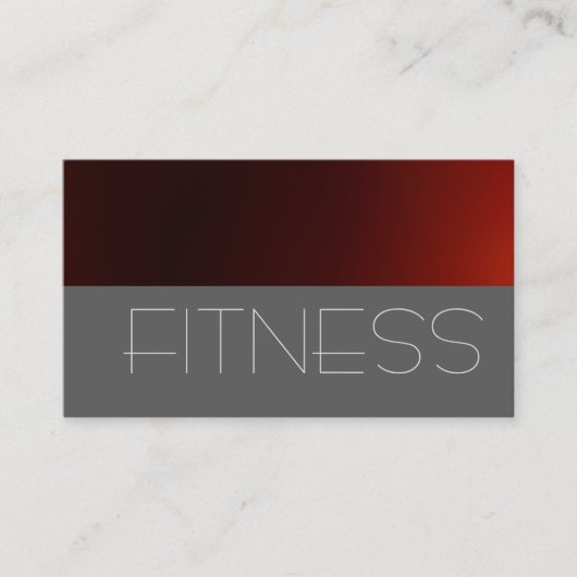 Carte de visite sportif tendance Grey Red Fitness (Devant)