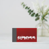 Carte de visite sportif tendance Grey Red Fitness (Debout devant)