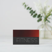 Carte de visite sportif tendance Grey Red Fitness (Debout devant)
