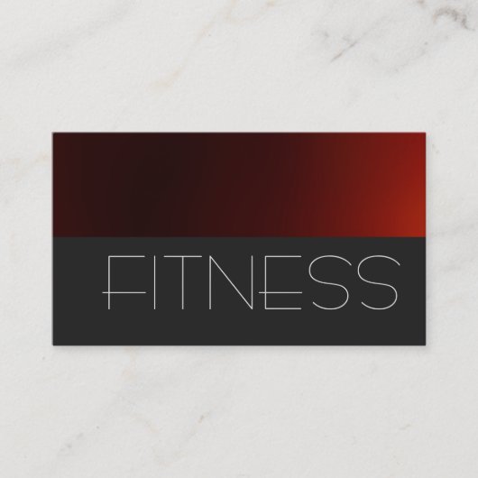 Carte de visite sportif tendance Grey Red Fitness (Devant)
