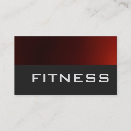 Carte de visite sportif tendance Grey Red Fitness (Devant)
