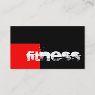 Carte de visite sportif tendance Red Black Fitness