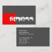 Carte de visite sportif tendance Red Grey (Devant / Derrière)