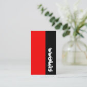 Carte de visite sportif Vertical Black Red Fitness (Debout devant)