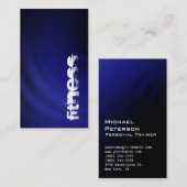 Carte de visite sportif Vertical Blue Black (Devant / Derrière)