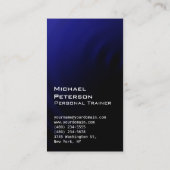 Carte de visite sportif Vertical Blue Black (Dos)