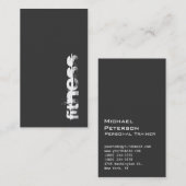 Carte de visite sportif vertical élégant gris (Devant / Derrière)