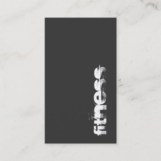 Carte de visite sportif vertical élégant gris (Devant)