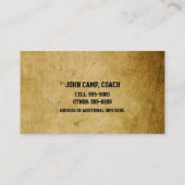Carte de visite sportive de baseball d'aspect anci (Dos)