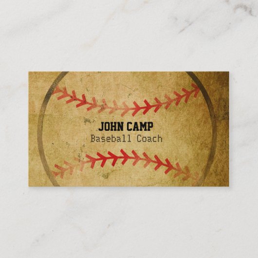 Carte de visite sportive de baseball d'aspect anci (Devant)