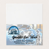 Carte De Visite Sports Car | Auto Wash Clean Detailing (Extérieur déplié)