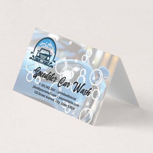 Carte De Visite Sports Car | Auto Wash Clean Detailing (Devant)