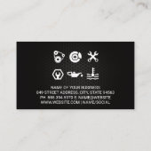 Carte De Visite Sports Car Stylized Logo | Gears | Auto Services (Dos)