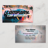 Carte De Visite Sports course voiture splash (Devant / Derrière)