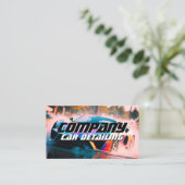 Carte De Visite Sports course voiture splash (Debout devant)