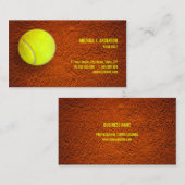 Carte De Visite Sports d'entraîneur de tennis (Devant / Derrière)