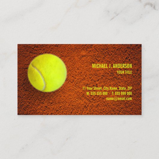 Carte De Visite Sports d'entraîneur de tennis (Devant)