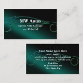 Carte De Visite Sports Voiture de récupération et de reconstructio (Devant / Derrière)