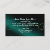 Carte De Visite Sports Voiture de récupération et de reconstructio (Dos)