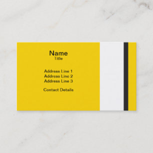 Carte De Visite Sportscar Jaune