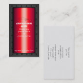 Carte De Visite Sportscar on Red - modèle de vente automatique (Devant / Derrière)