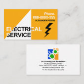 Carte De Visite Spotlight Service électrique éclair étincelle (Devant / Derrière)