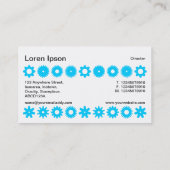 Carte De Visite Spots - bleu ciel sur blanc (Dos)