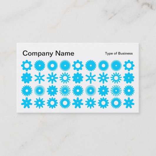 Carte De Visite Spots - bleu ciel sur blanc (Devant)