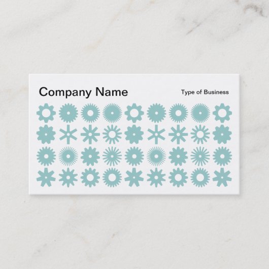 Carte De Visite Spots - bleu clair vert sur blanc (Devant)