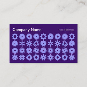Carte De Visite Spots - Bleu en poudre sur violet profond