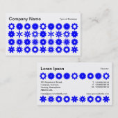 Carte De Visite Spots - Bleu sur blanc (Devant / Derrière)