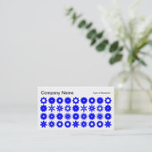 Carte De Visite Spots - Bleu sur blanc (Debout devant)