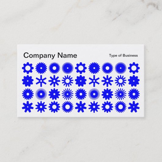 Carte De Visite Spots - Bleu sur blanc (Devant)