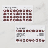 Carte De Visite Spots - Brown sur blanc (Devant / Derrière)