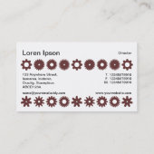 Carte De Visite Spots - Brown sur blanc (Dos)