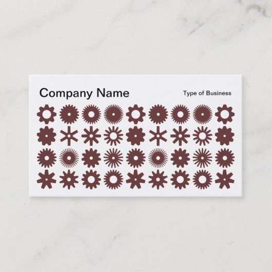 Carte De Visite Spots - Brown sur blanc (Devant)