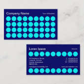 Carte De Visite Spots - Cyan, Dp Navy et White (Devant / Derrière)