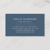 Carte De Visite Spots Dalmatiens Bleus Marine, Points Dalmatiens,  (Dos)