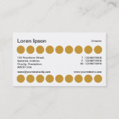 Carte De Visite Spots - Golden on White (Dos)
