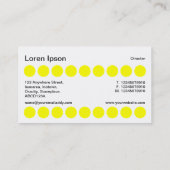 Carte De Visite Spots - Jaune, Noir et Blanc (Dos)