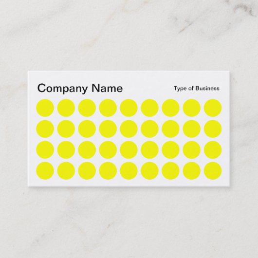 Carte De Visite Spots - Jaune, Noir et Blanc (Devant)