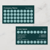 Carte De Visite Spots - Lt Blue Green sur Dk Green (Devant / Derrière)