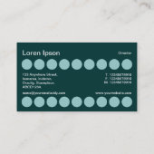 Carte De Visite Spots - Lt Blue Green sur Dk Green (Dos)