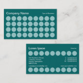 Carte De Visite Spots - Lt Blue Green sur Moss Green (Devant / Derrière)