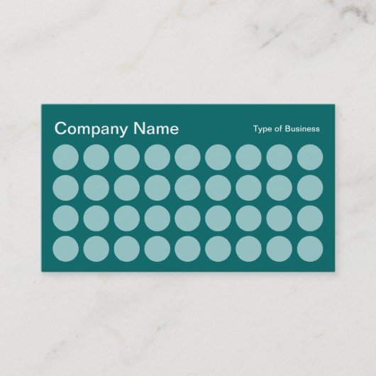 Carte De Visite Spots - Lt Blue Green sur Moss Green (Devant)