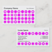 Carte De Visite Spots - Magenta sur blanc (Devant / Derrière)