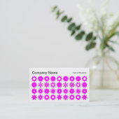 Carte De Visite Spots - Magenta sur blanc (Debout devant)